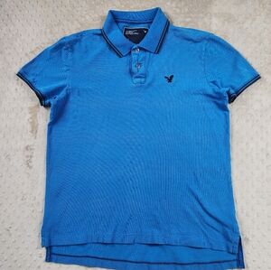 Vintage American Eagle Polo Men's Large Blue